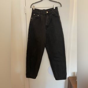 ZARA black balloon jeans